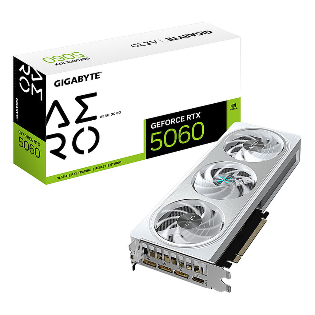 CARTE GRAPHIQUE GIGABYTE GEFORCE RTX 5060 AERO OC 8G