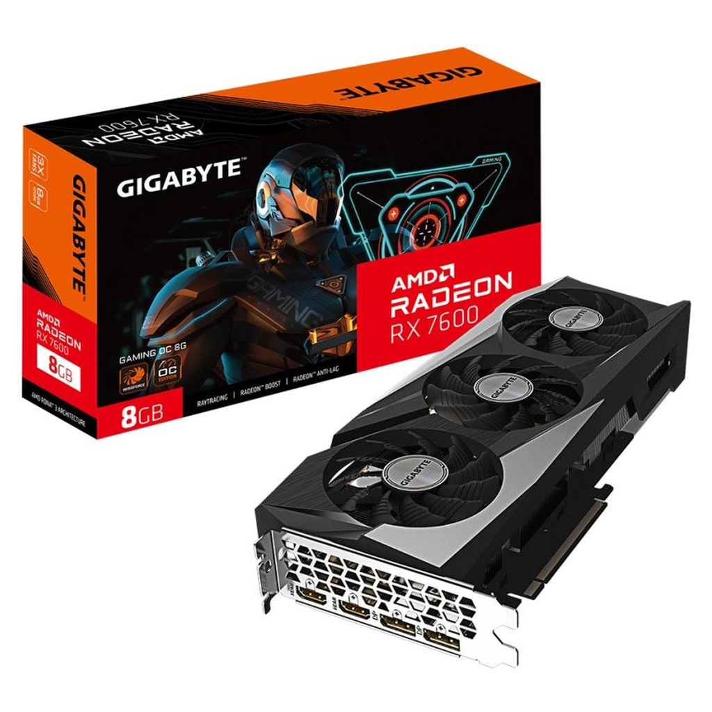 CARTE GRAPHIQUE GIGABYTE RADEON RX 7600 GAMING OC 8G