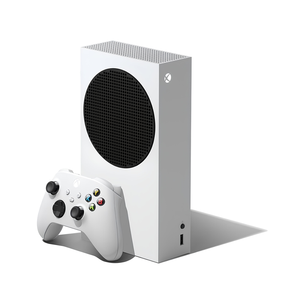 Microsoft Xbox Series S, 8x cores 3.6 GHz Zen 2-cpu, GPU 4 TFLOPS, 10 GB GDDR6, 512 GB NVMe SSD, 1440p, 120 FPS, HDMI 2.1, 3 x USB 3.1, 802.11ac, 10/100/1000LAN, White