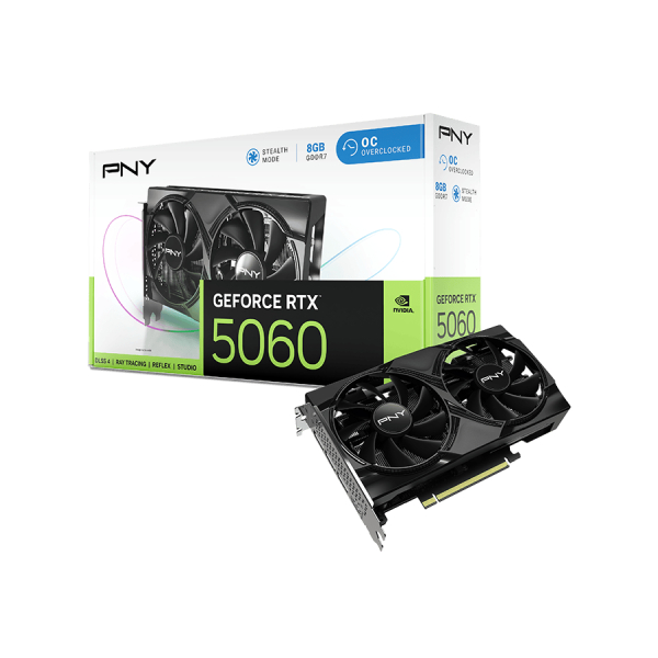 CARTE GRAPHIQUE PNY GEFORCE RTX 5060 8GB DUAL FAN OC