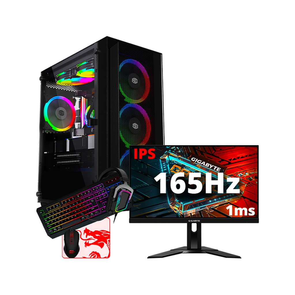 SETUP GAMER R5 5500/RTX3050-6Go/16Go/512Go + MP251 + GK100 + GM100