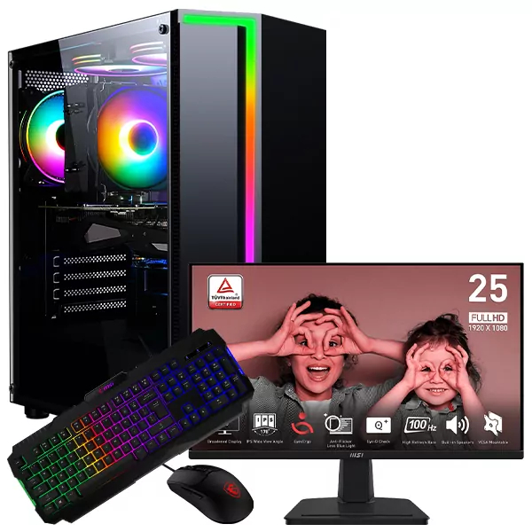 SETUP GAMER i5 10400F/GT1030/16Go/240Go + MP251 + GK100 + GM100