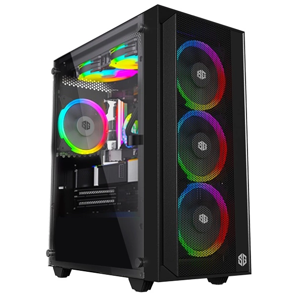 PC GAMER AIRFLOW - i5 12400F/RX7600/16Go/500Go