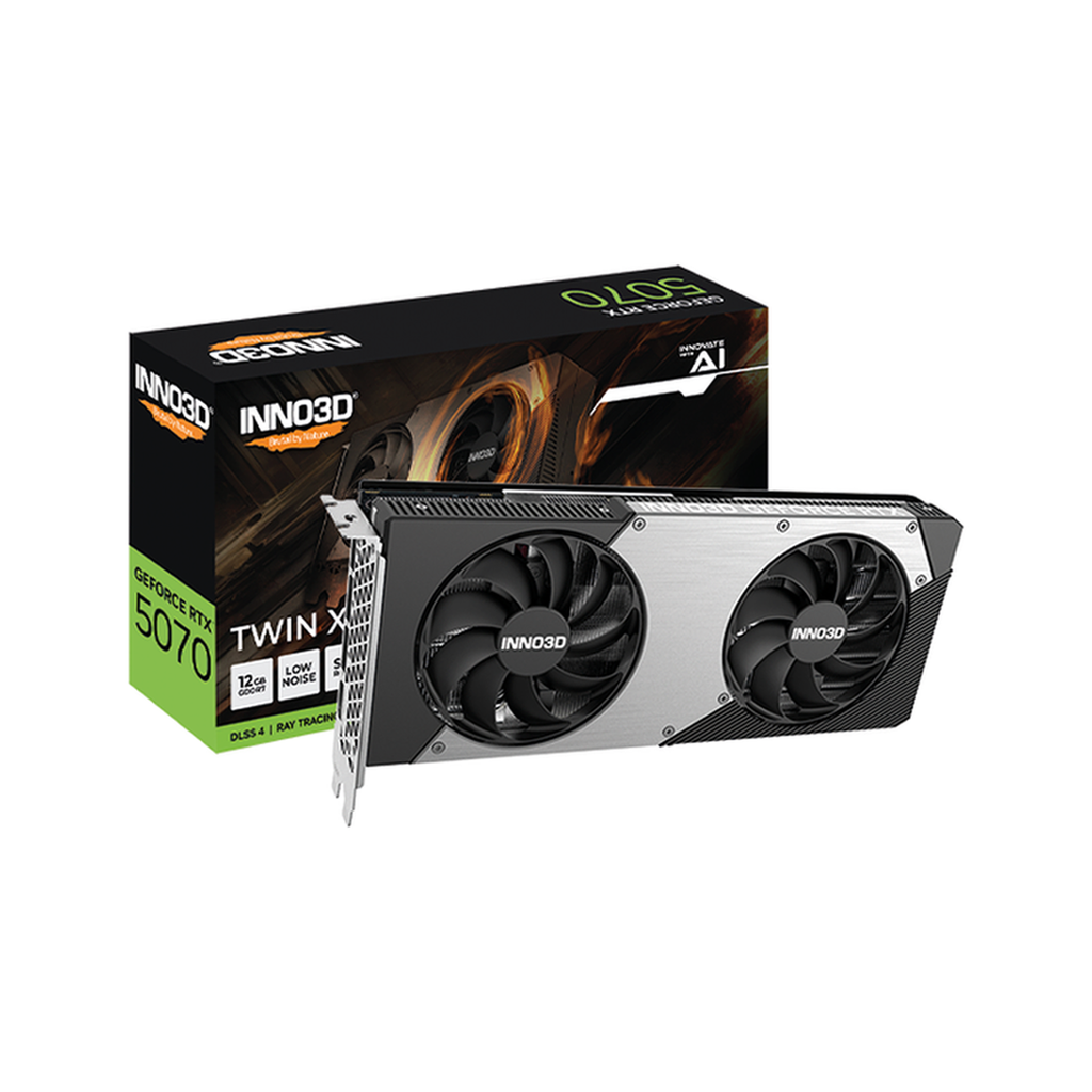 CARTE GRAPHIQUE INNO3D GEFORCE RTX 5070 12GB TWIN X2 GDDR7