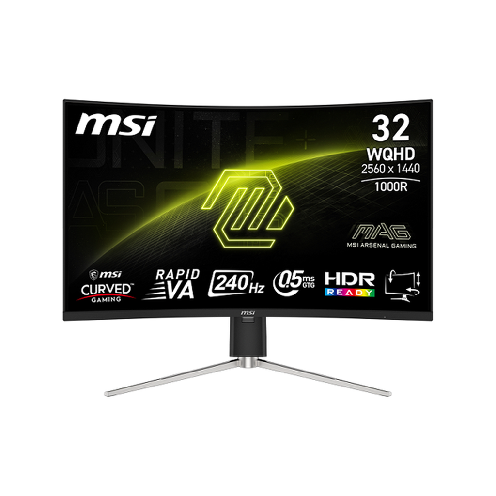 MONITEUR MSI MAG 325CQRXF E2 32" 240HZ 0.5MS RAPIDE VA 2K