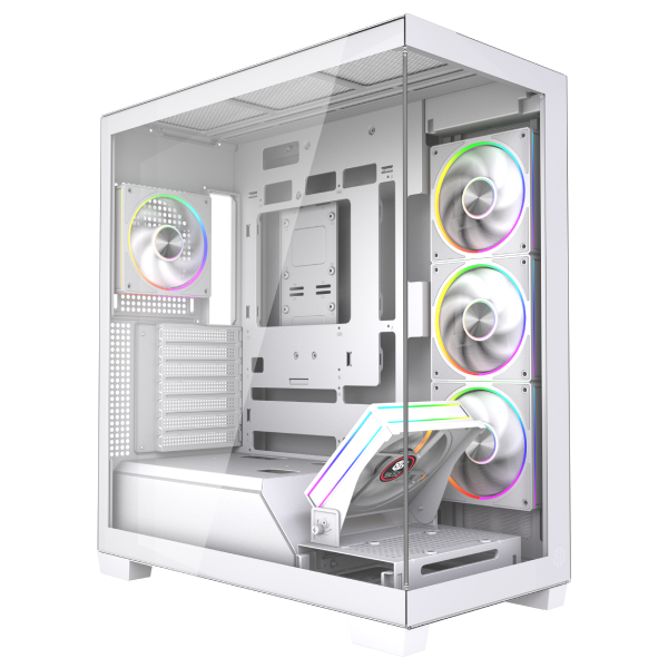 BOITIER SG NV7 5 FAN ARGB BLANC