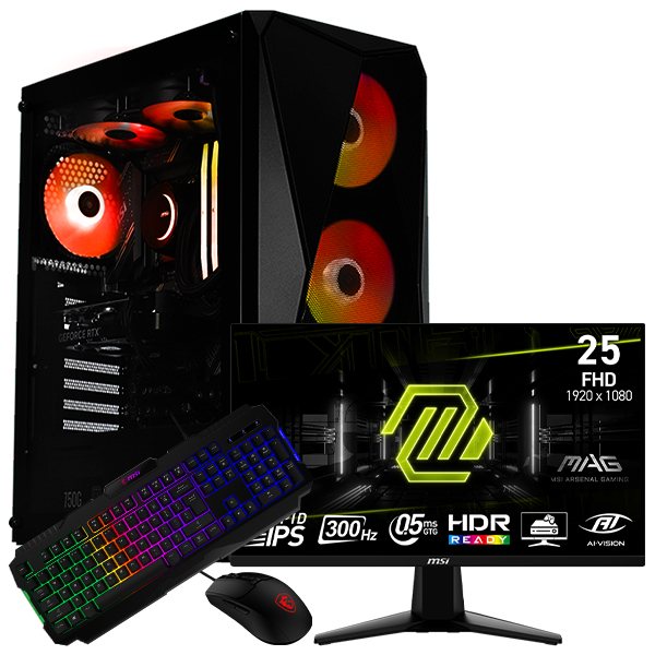 SETUP GAMER R7 5700X/RTX5050/16Go/512Go + 255XF + GK100 + GM100